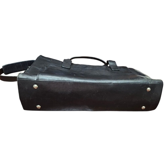 Wilsons Leather Pelle Studio Black Business Briefcase Laptop Handbag - Picture 12 of 16